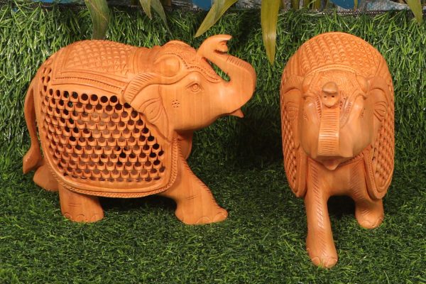 Handicrafts Wooden Elephant Decorative Showpiece - Image 2