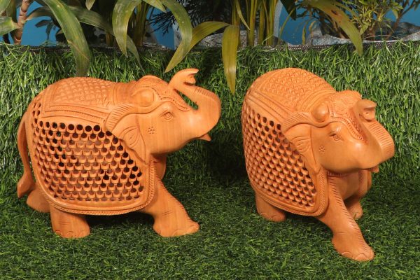 Handicrafts Wooden Elephant Decorative Showpiece - Image 3