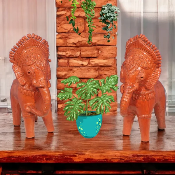 Terracotta Elephant Figurine