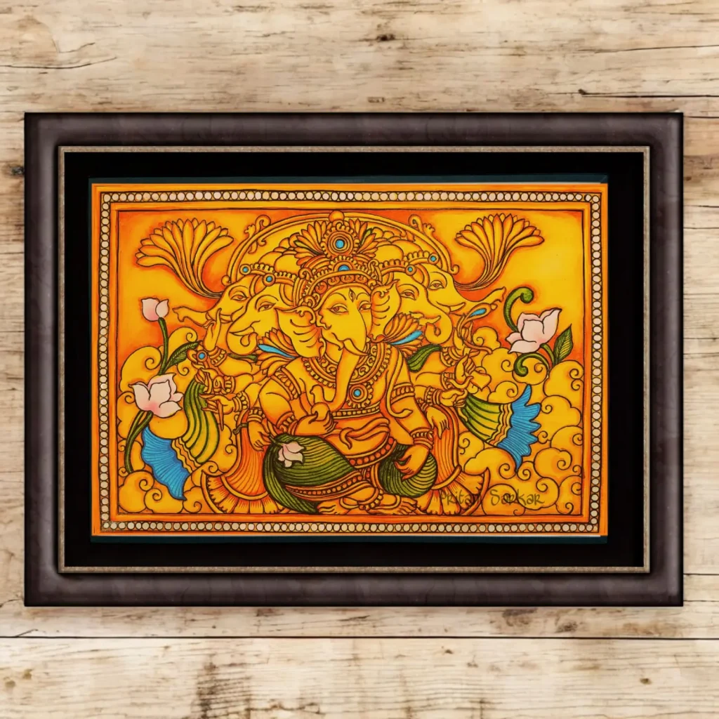 Kerala Mural Painting of Lord Ganesh