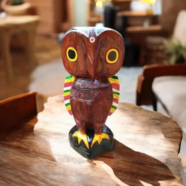 Solid Wooden Owl - Image 3
