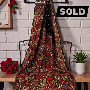 Handcraft Nakshi Kantha Tussar Silk Saree With Blouse Piece