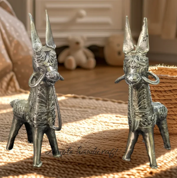 DHOKRA PAIR OF HORSE SHOWPIECE