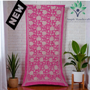 Handcraft Nakshi Kantha Tussar Silk Saree With Blouse Piece